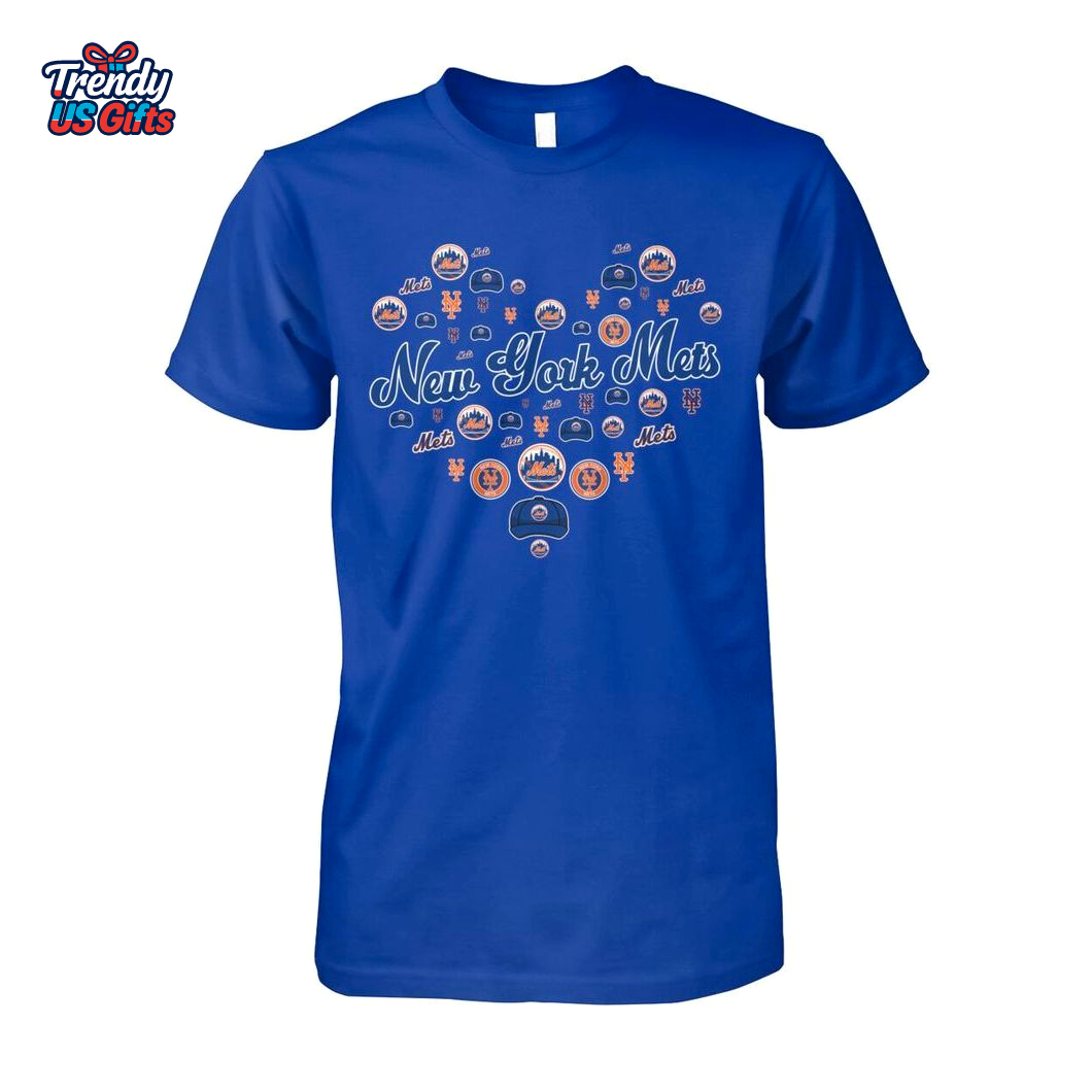 New York Mets Heart Logo Teams T-Shirt New York Mets Heart Logo Teams T-Shirt