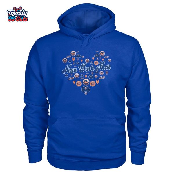 New York Mets Heart Logo Teams T-Shirt