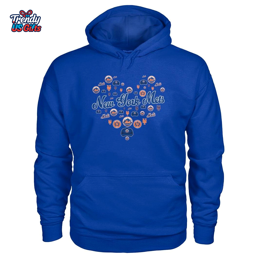 New York Mets Heart Logo Teams T-Shirt New York Mets Heart Logo Teams T-Shirt