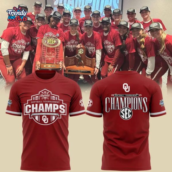 Oklahoma Sooners 2025 SEC Softball Conference Tournament Champions T-Shirt