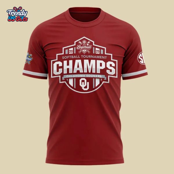 Oklahoma Sooners 2025 SEC Softball Conference Tournament Champions T-Shirt