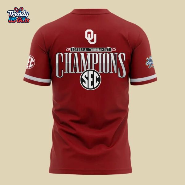 Oklahoma Sooners 2025 SEC Softball Conference Tournament Champions T-Shirt