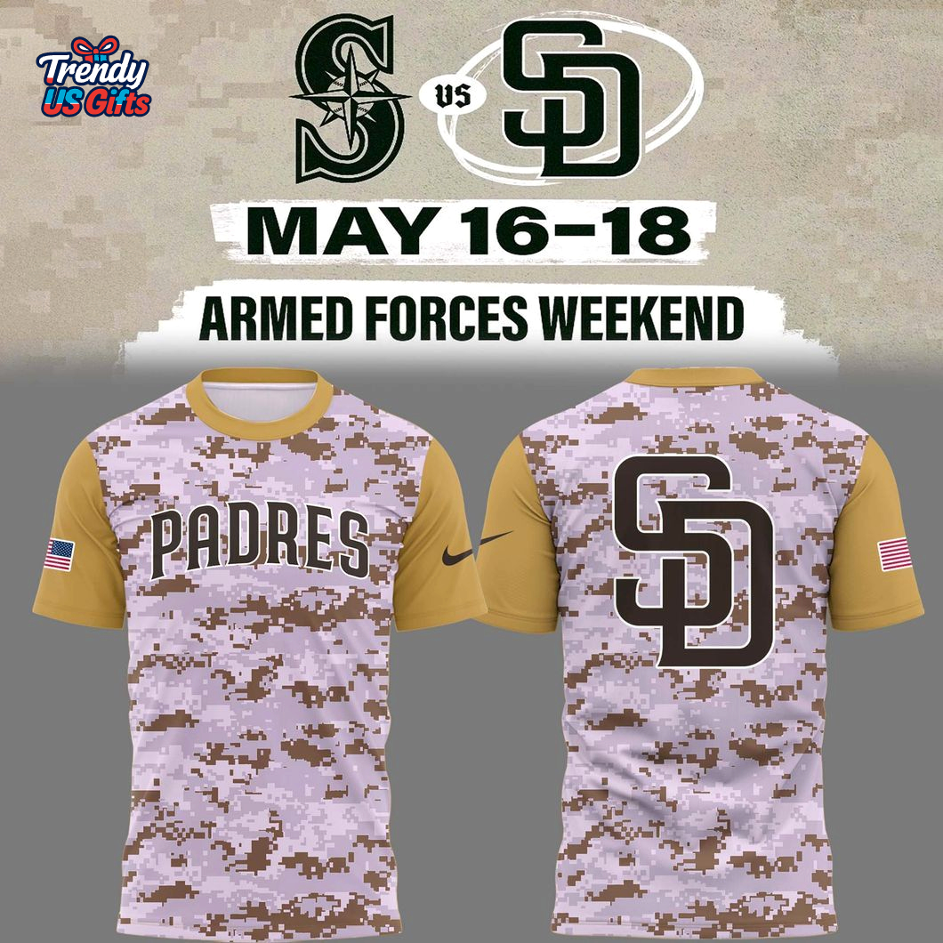 Padres Armed Forces Weekend Military 2025 Special Edition 3D T-Shirt Padres Armed Forces Weekend Military 2025 Special Edition 3D T-Shirt