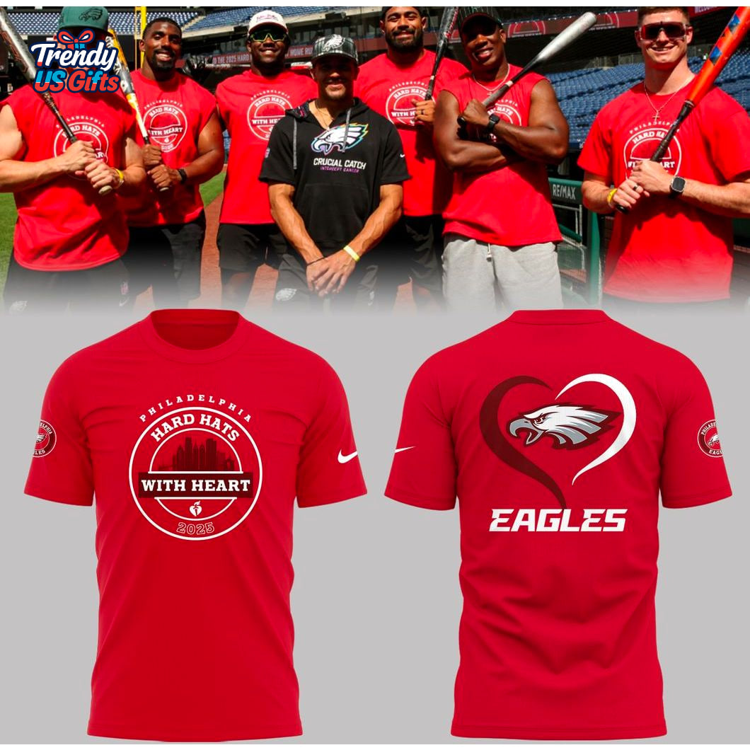 Philadelphia Eagles Hard Hats With Heart 2025 Special Hoodie Philadelphia Eagles Hard Hats With Heart 2025 Special Hoodie
