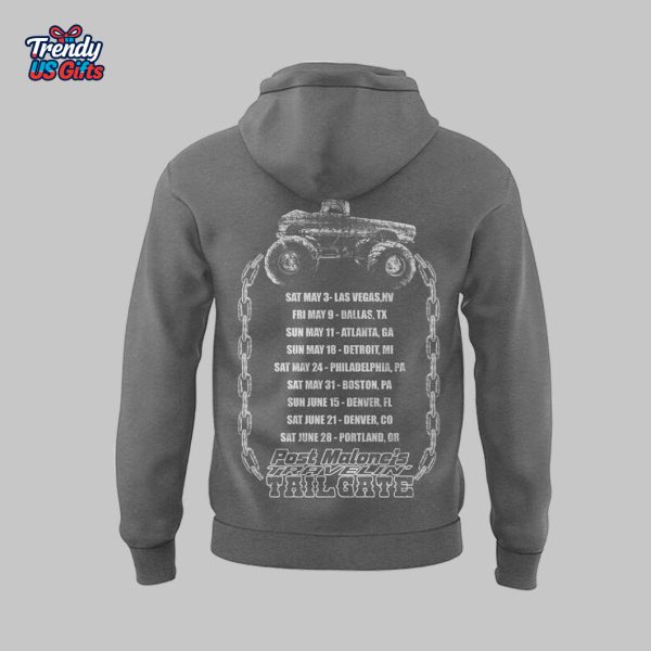 Post Malone Traveling Tail Gate Merch Tour 2025 Special Hoodie