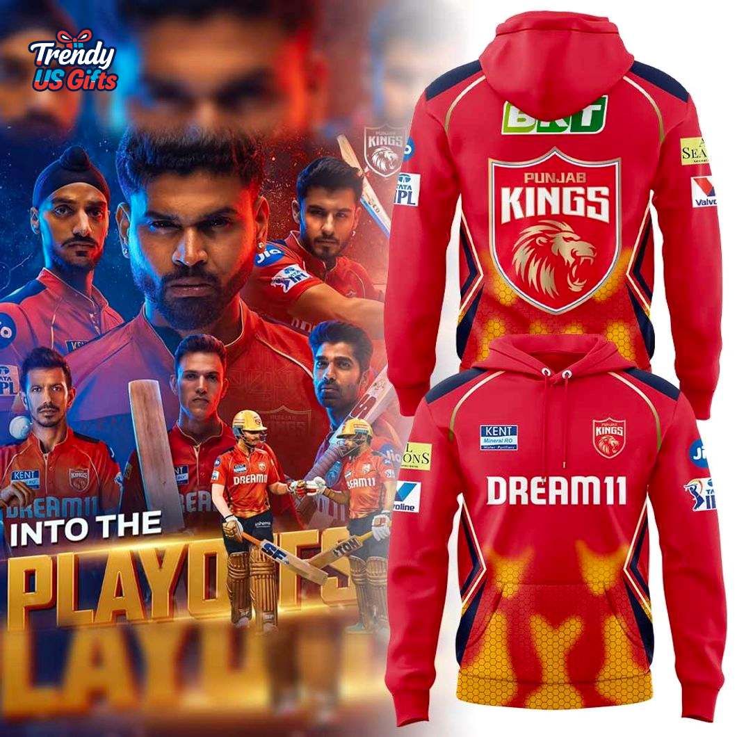 Punjab Kings 2025 Into The Playoffs Hoodie Punjab Kings 2025 Into The Playoffs Hoodie