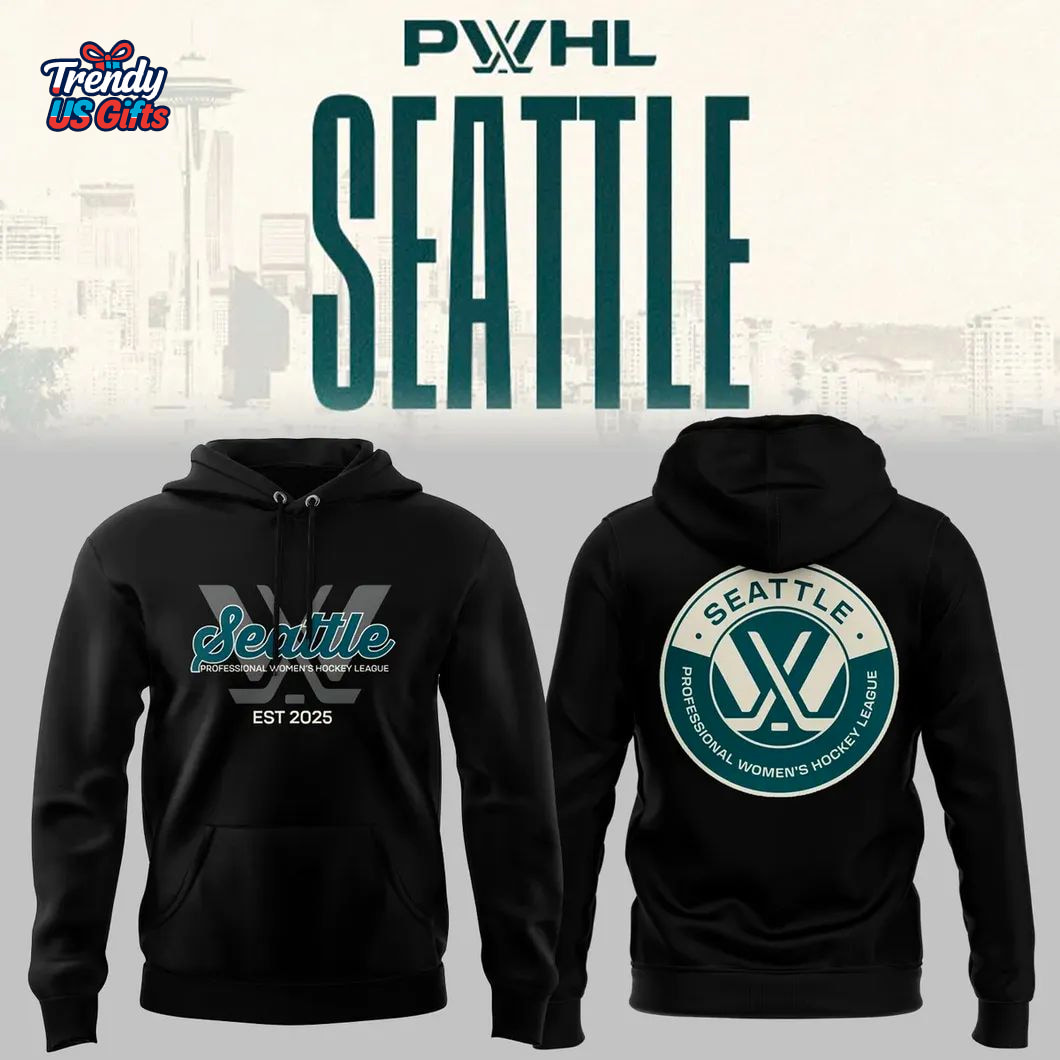 PWHL Seattle 2025 Special Black Hoodie PWHL Seattle 2025 Special Black Hoodie