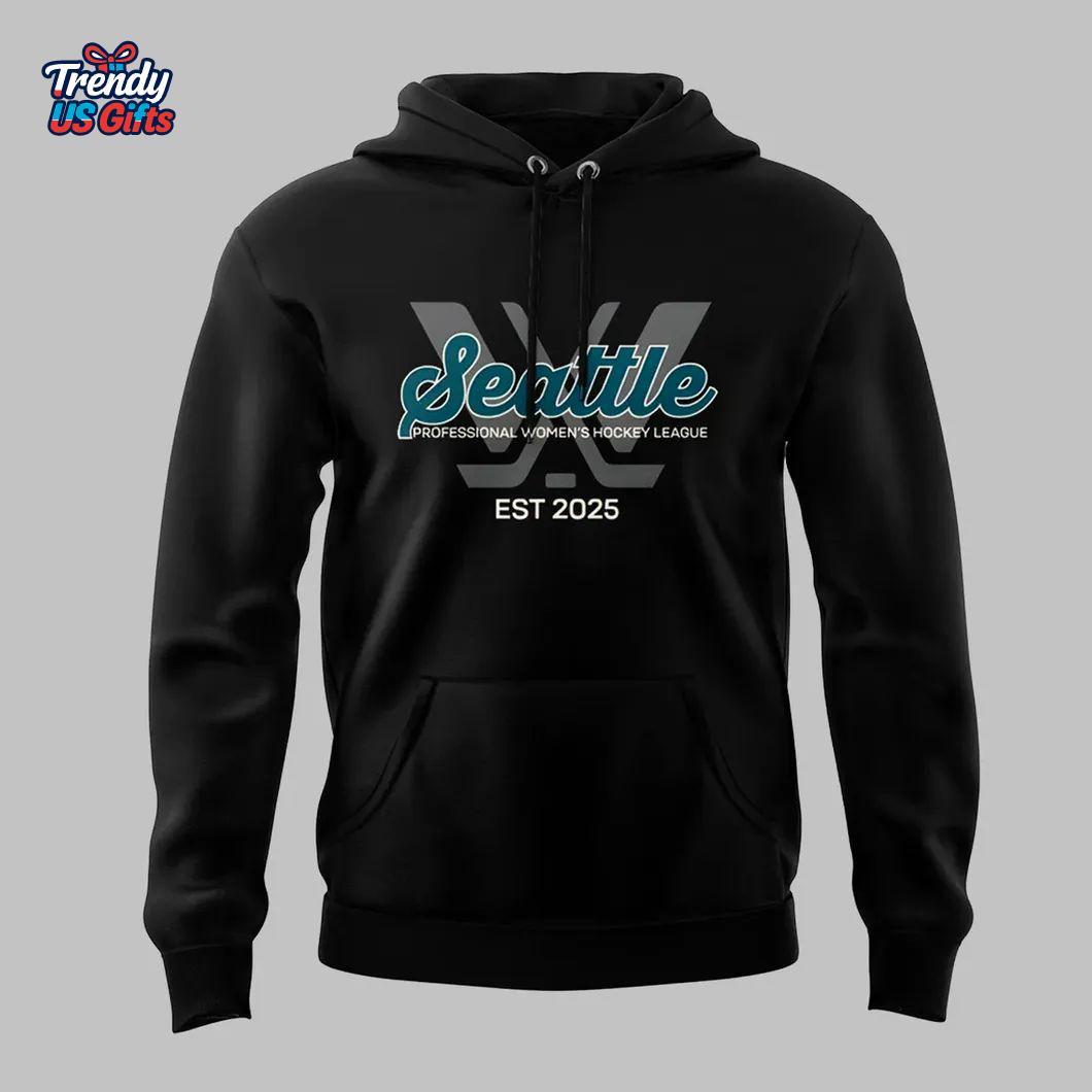 PWHL Seattle 2025 Special Black Hoodie PWHL Seattle 2025 Special Black Hoodie