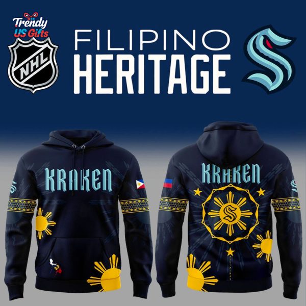 Seattle Kraken Filipino Heritage Night 2025 Special Hoodie