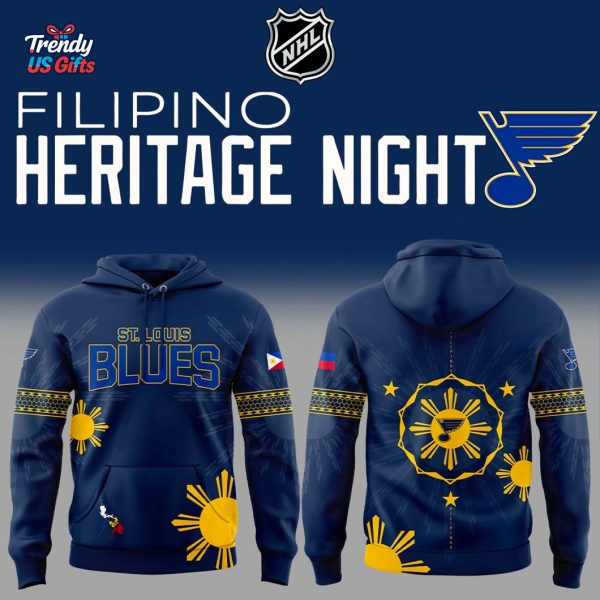 St. Louis Blues Filipino Heritage Day 2025 Hoodie