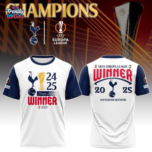 Tottenham UEFA Europa League 2025 Champions Limited Edition 3D T-Shirt