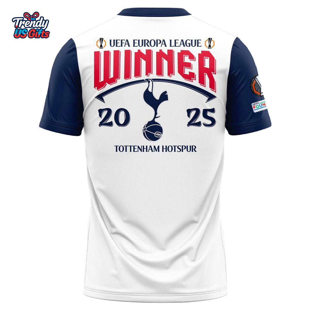Tottenham UEFA Europa League 2025 Champions Limited Edition 3D T-Shirt Tottenham UEFA Europa League 2025 Champions Limited Edition 3D T-Shirt