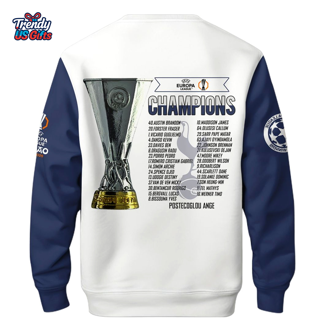 Tottenham UEFA Europa League 2025 Champions Special Sweatshirt Tottenham UEFA Europa League 2025 Champions Special Sweatshirt