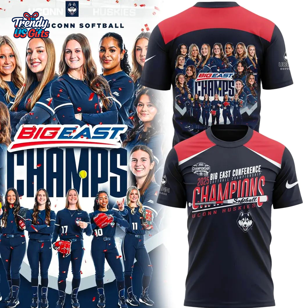 UConn Softball Big East Champions 2025 For Fans T-Shirt UConn Softball Big East Champions 2025 For Fans T-Shirt