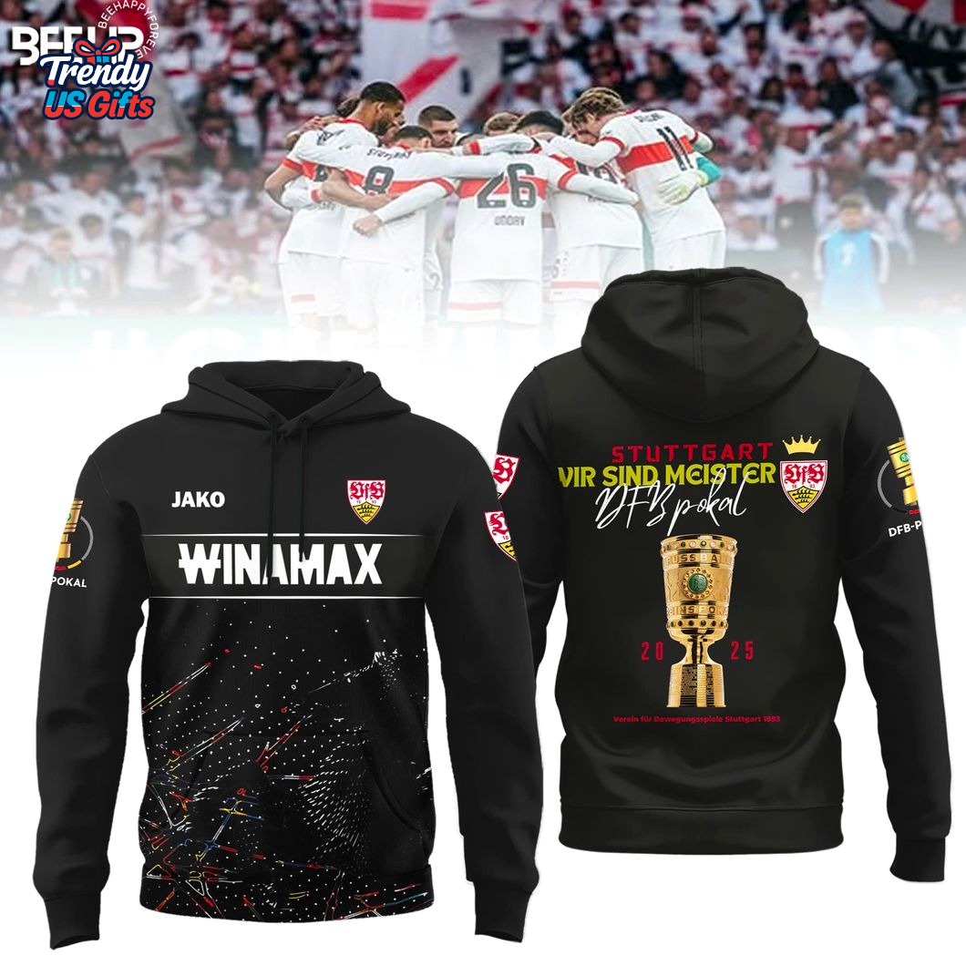 VfB Stuttgart 2025 Winners Special Black T-Shirt VfB Stuttgart 2025 Winners Special Black T-Shirt