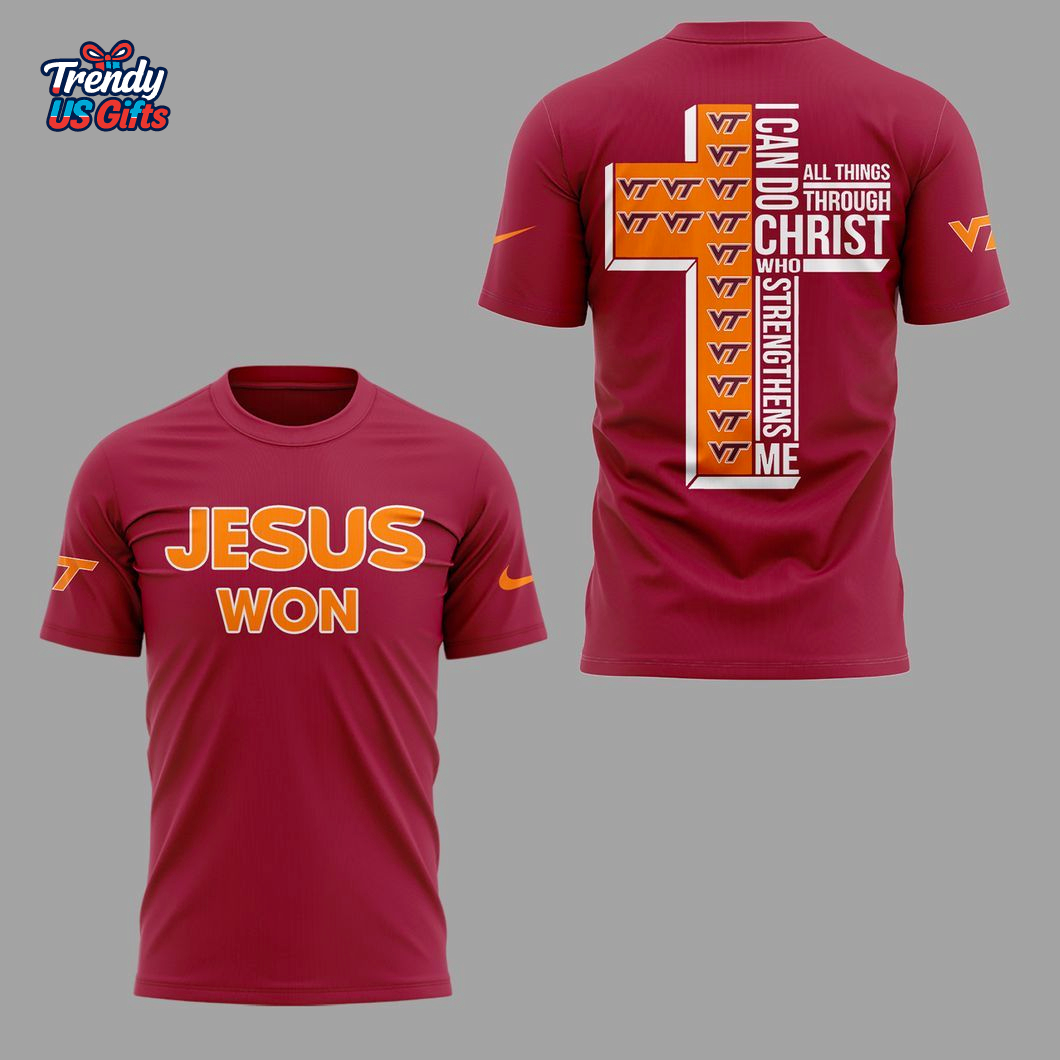 Virginia Tech Jesus Won 2025 T-Shirt Virginia Tech Jesus Won 2025 T-Shirt