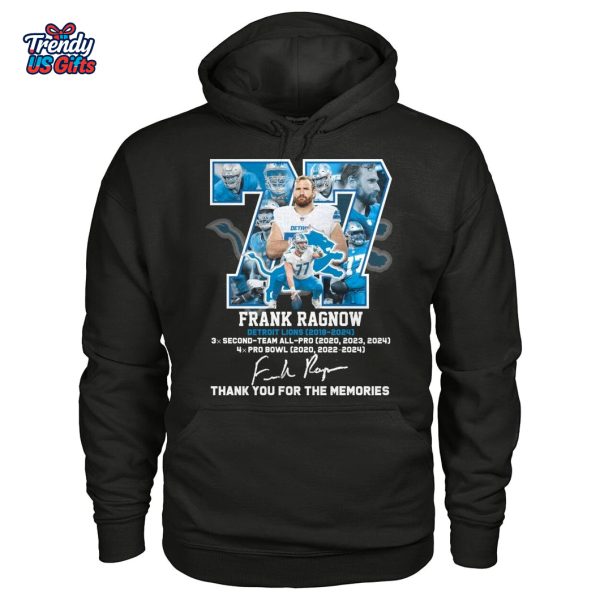 77 Frank Ragnow Detroit Lions Team Thank Your For Memories 2025 T-Shirt
