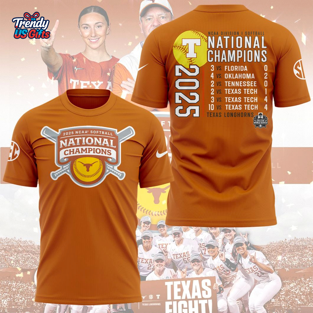 Longhorns 2025 NCAA Softball Champions T-Shirt Longhorns 2025 NCAA Softball Champions T-Shirt