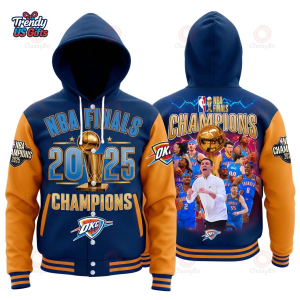 Oklahoma City Thunder Basketball 2025 Champions Special Baseball Jacket