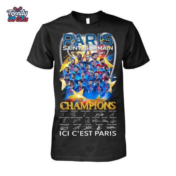 Paris Saint German Champions 2025 ICI C’est Paris T-Shirt