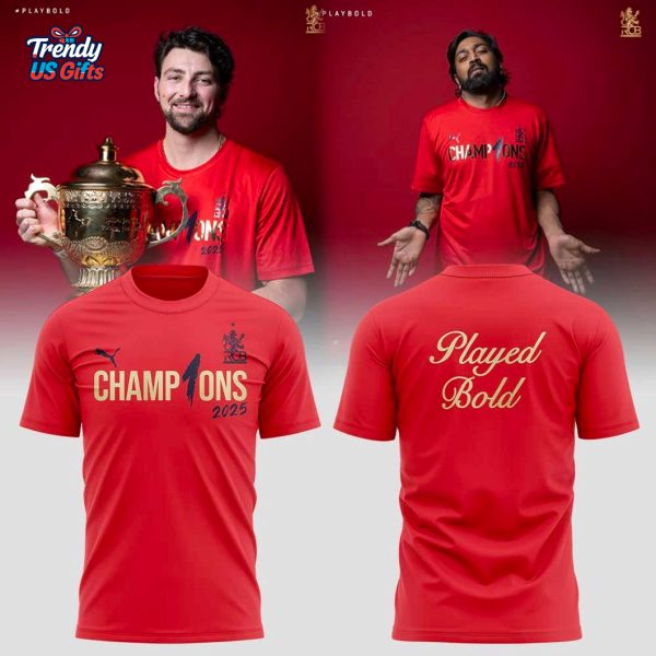 RCB 2025 Champions Tata Indian Premier League For Fans Red Hoodie