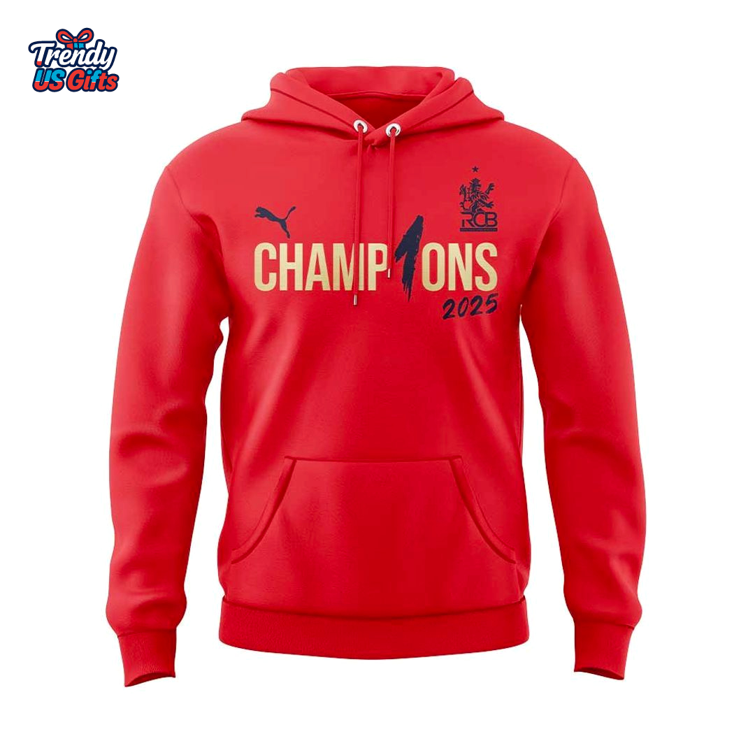 RCB 2025 Champions Tata Indian Premier League For Fans Red Hoodie RCB 2025 Champions Tata Indian Premier League For Fans Red Hoodie