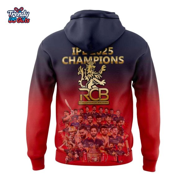 RCB Champion 2025 Tata Indian Premier League For Fans Hoodie