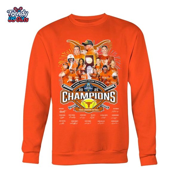 Texas Longhorns Softball 2025 NCAA Champions T-Shirt